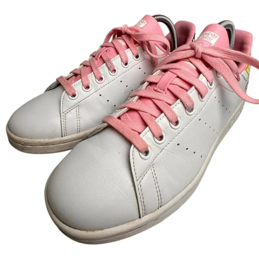 Adidas‎ Stan Smith FX5680 Doodle Graphic Leather Sneakers Pink White 8.5